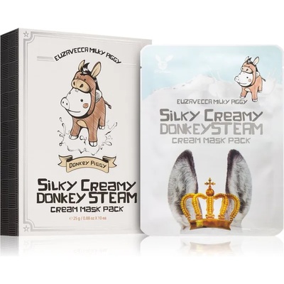 Elizavecca Milky Piggy Silky Creamy Donkey Steam Mask комплект платнени маски за подхранване и хидратация 10x25ml