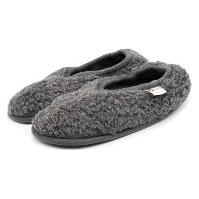 Vlnka vlněné baleríny pantofle bačkory tmavě šedá – Zboží Dáma