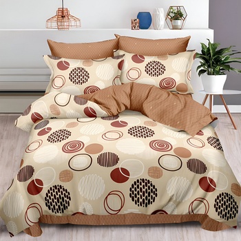 EmonaMall Двулицево спално бельо EmonaMall, 6 части - Модел S19029 (S19029-66666d)