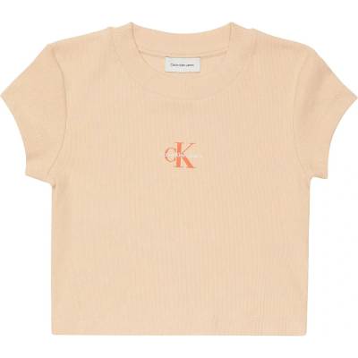 Calvin klein jeans Бебешка тениска Calvin Klein Jeans Monogram Baby short sleeve T-shirt - Beige