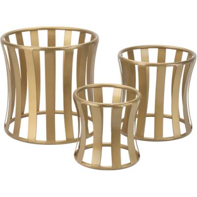 Horecano HORECANO-FOXY GOLD-К-кт стойки за купи и плата 3бр (12.75x13xh12.75cm, 16.5x16.75xh16.5cm, 20x20.5x20cm) (HC84260)(SG-49666(A, B, C)) (0184260)