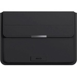 INVZI Кожен кейс с поставка за MacBook Pro 16 M2 (2023), MacBook Pro 16 M1 (2021), MacBook Air 15 M2 (2023) - INVZI Vegan Leather Sleeve With Stand Function (черен) (CA122)