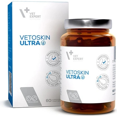 VetExpert VetoSkin ultra na ochranu zdravia precitlivenej a atopickej pokožky psov a mačiek 60 cps