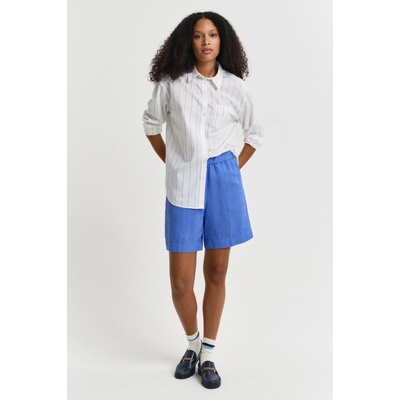Gant šortky REL LINEN BLEND PULL ON SHORTS PERFECT BLUE