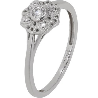 Zlaton Prsten bílé zlato s diamanty 000623011193
