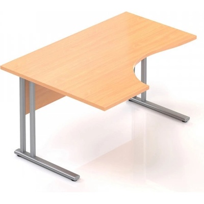 Lenza Ergonomický stůl Visio 140 x 100 cm, levý, buk
