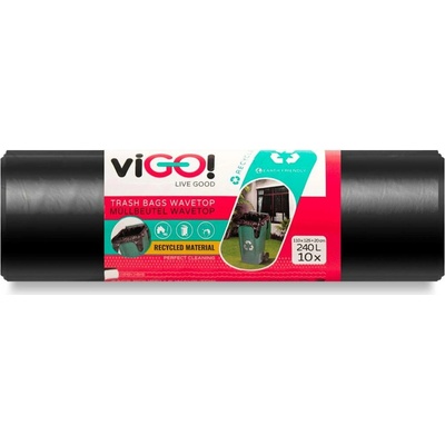 viGO! Eco zavazovací pytle 240 l 10ks 40 µm černé