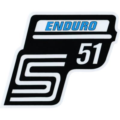 Nálepka schránky "ENDURO", MODRÁ - Simson S51