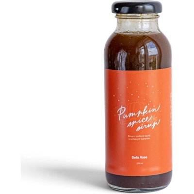 Bella Rose Sirup s Pumpkin Spice kořením oranžová barva sklo 250 ml – Zboží Mobilmania