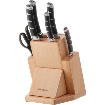 Stojan na nože 7 ks s brúskou na nože Flow Kitchen