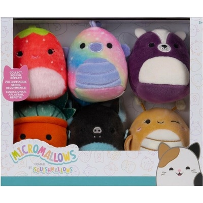 Squishmallows Micromallows 6Pack Kobylka Koník Skunk Sukulent Jahoda Netopýr