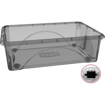 RECA PLAST КУТИЯ ЗА СЪХРАНЕНИЕ С КОЛЕЛА DUNE 30л 40x60x18см АНТРАЦИТ (S1917050)
