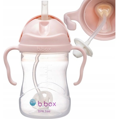 b.box hrneček s brčkem Gelato růžový 240 ml – Zboží Dáma