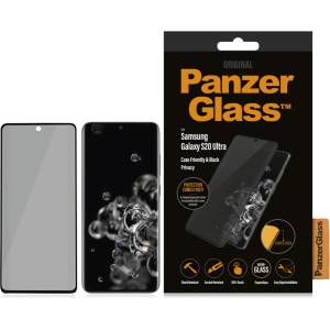 Panzer Стъклен протектор PanzerGlass за Samsung Galaxy S20 Ultra Privacy CaseFriendly - Черен