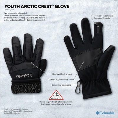 Youth Artic Crest Glove Black