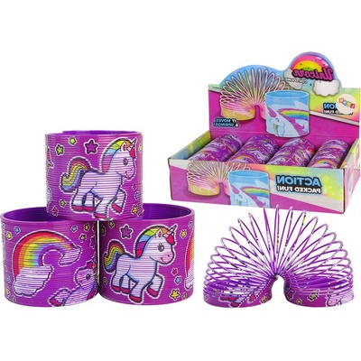 mamido Pružina s motivem Jednorožce 6 cm fialová