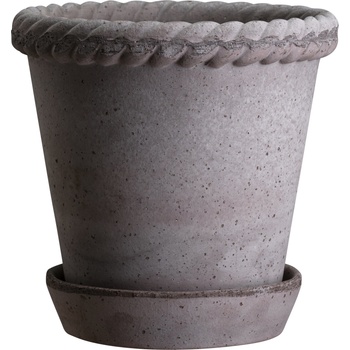 Bergs Potter Саксия Emilia с поставка 18 см сива (EG18S)