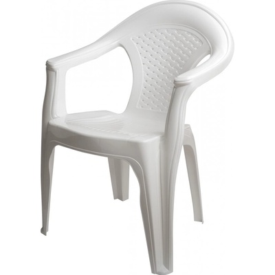 Mega Plast, plastová židle Gardenia 81 x 57 x 58 cm, bílá
