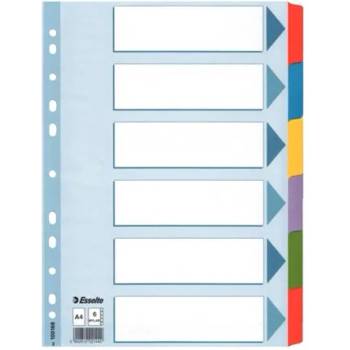 ESSELTE Регистър, ламиниран картон, A4, 6 броя, ESSELTE "Mylar" 100168 (100168)