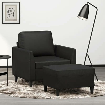 vidaXL 11461.3201117 s podnožkou černé 60 cm umělá kůže