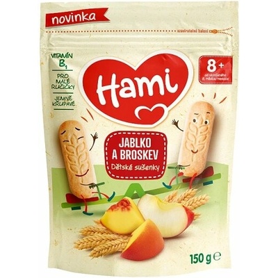 Hami Detské sušienky jablko broskyňa 150 g