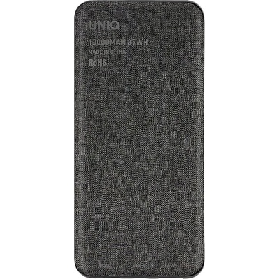 Uniq Fuele Powerbank Quick Charge, PD 18W 10000mAh - преносима външна батерия с USB-C порт, два USB-A изхода и технология за бързо зареждане (черен)
