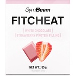 GymBeam Протеинов Шоколад Fitcheat 80 g бял шоколад с ягоди