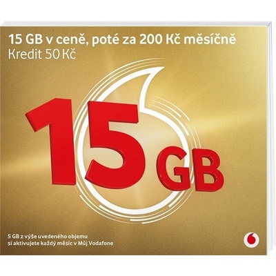 VODAFONE Předplacenka – 15 GB