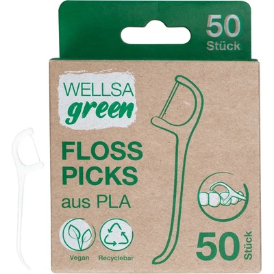 Wellsamed Wellsagreen Конец за зъби, с клечка, 50 броя