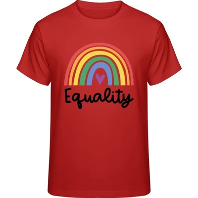 Premium Pride tričko Dúhový dizajn Equality Ohnivá červená