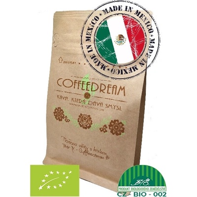 Coffeedream Káva Mexiko Altura Organic hrubé mletí frenchpress filtrovaná káva A10 250 g