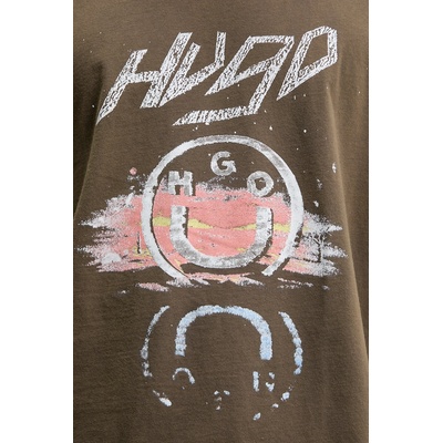 HUGO Blue Памучна тениска Hugo Blue Noctornix (50554368)