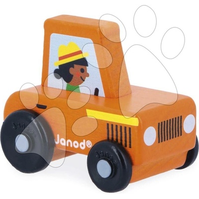 Janod na tlačenie traktor Countryside Red Tractor Cross Roads červené J05932