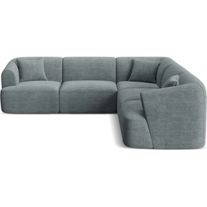 Cosmopolitan Design Тъмносив ъглов диван от рипсено кадифе Campi - Cosmopolitan Design (COS_COR_266_F1_CAMPI6)