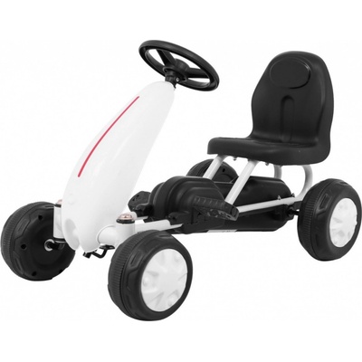 Joko Abarth Gokart s pedálmi EVA kolesá bielá