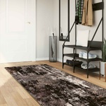 vidaXL Каса за килим MARSA Черно 80 x 350 см Полиестер и PVC (42023377)