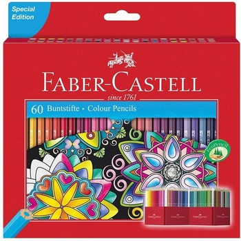Faber-Castell Цветни моливи Замък, 60 цвята (1015120017)