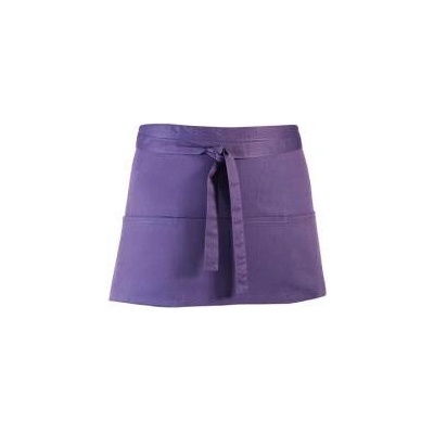 Premier Workwear Pracovní zástěra krátká s kapsami PR155 Purple Pantone 269 60x33cm