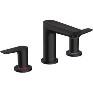 Hansgrohe Talis E - Смесител за умивалник със сифон, монтаж с 3 отвора, матово черно 71733670 (71733670)
