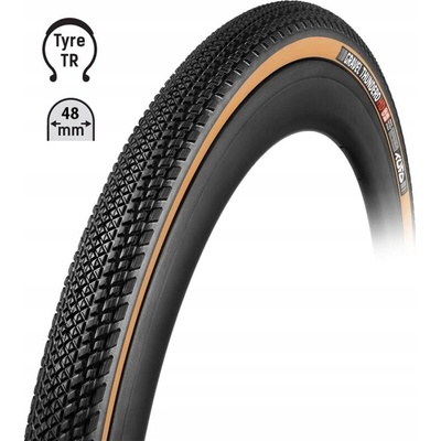 Pneumatika Tufo Thundero HD Tubeless Classic Skin 700x48C gravel béžová bočnice BOX