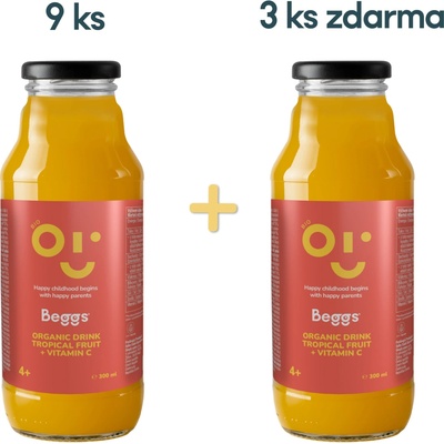 Beggs BIO Nápoj tropické ovoce 3 x 300 ml