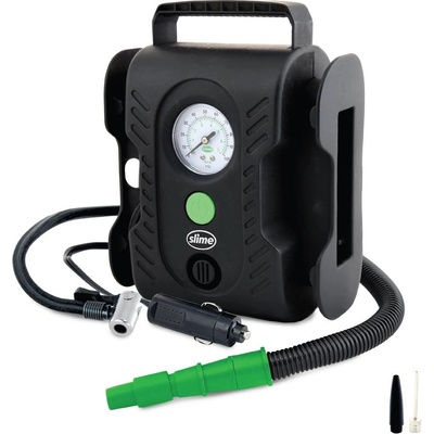 Slime 40066 kompresor 7 bar 12V adaptér pre napájanie cez kábel, analógový manometer, s pracovnou lampou; 40066