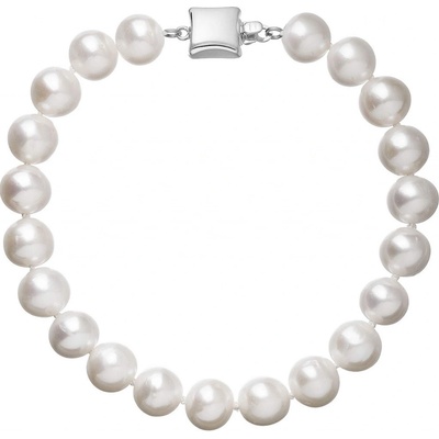 Pavona perlový náramek z říčních perel se zapínáním z bílého 14 karátového zlata 823003.1/9268B bílý