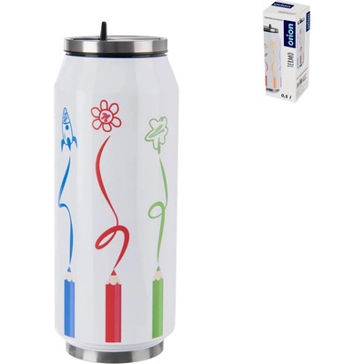 Orion Termoska plechovka nerez 500 ml pastelky