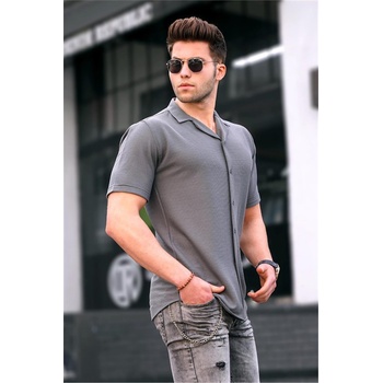 Madmext Мъжка риза 5500 - Тъмносива #328334 (328334_Сив)