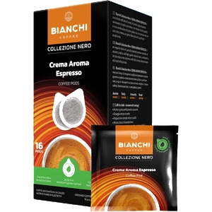 Bianchi Кафе дози Bianchi Collezione Nero Crema Aroma Espresso E. S. E. , 16 бр