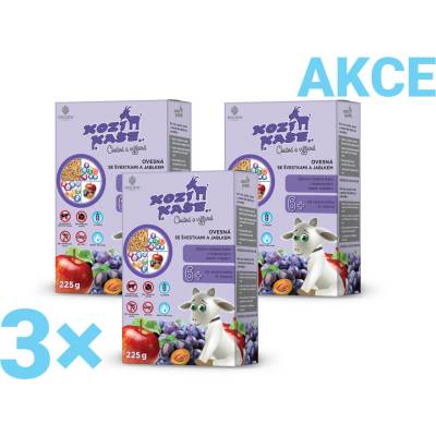 Goldim Kozí Ovesná se švestkami a jablkem MULTIPACK 3 x 225 g
