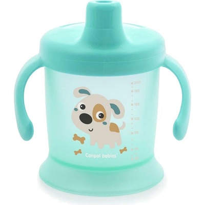 Canpol babies Hrníček nevylévací Smiley Dog 200 ml zelený