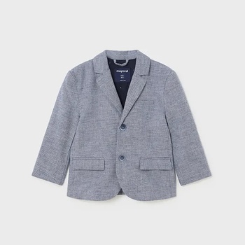 Image 1 of Mayoral Елегантно сако лен тъмно морско синьо райе за бебе момче Mayoral