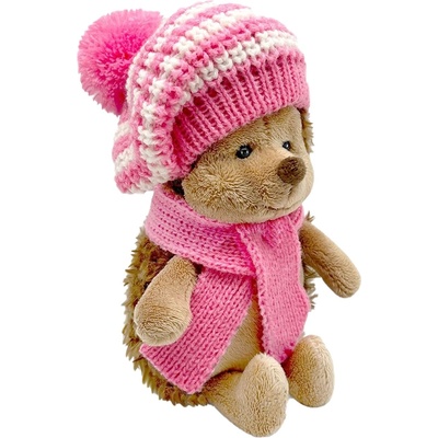 Orange Toys Плюшена играчка Orange Toys Life - Пухкавият таралеж, с раирана розова барета, 15 cm (OS001-221/15C)